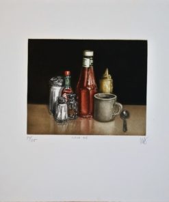 Ramiro Undabeytia - "Calle 46" grabado mezzotinta