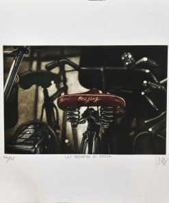Ramiro Undabeytia - "Las bicicletas de Pekín" grabado mezzotinta