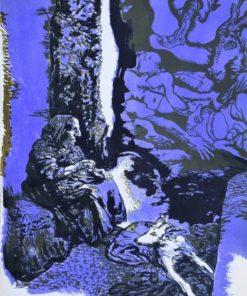 Manuel Alcorlo - "El coloquio de los perros X" litografía