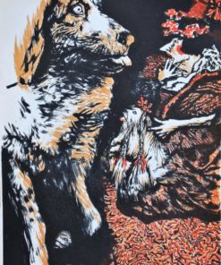 Manuel Alcorlo - "El coloquio de los perros XII" litografía