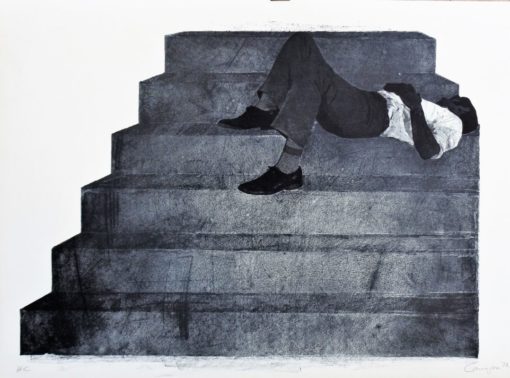 Rafael Canogar - "Estudio para un monumento" litografía y fotolito