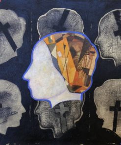 Luis V. Ortés - "La otra hija del pastor" dibujo técnica mixta papel, enmarcado