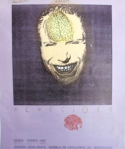 Zush - Evru - "Evrugo mental state" cartel original exposición en la galería Joan Prats en 1987
