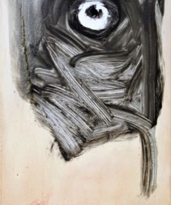 Javier Pagola - "Forma con ojo" dibujo acrílico papel, enmarcado