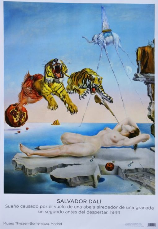 Salvador Dalí - "Sueño causado por el vuelo de una abeja...", cartel original editado por el Museo Thyssen Bornemisza Madrid