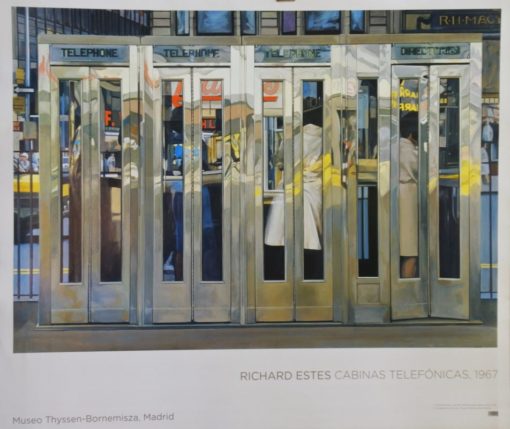 Richard Estes - "Telephone booths" cartel original editado por el Museo Thyssen Bornemisza