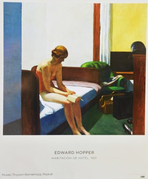 Edward Hopper - "Habitación de hotel" cartel original editado por el museo Thyssen Bornemisza Madrid.