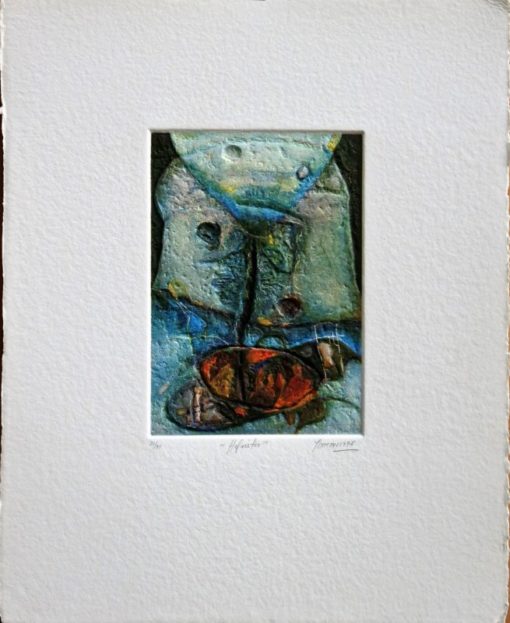 Antonio Jimenez - "Hefaistos" grabado y gofrado papel artesanal