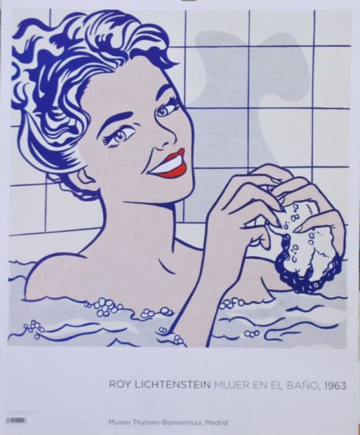 Roy Lichtenstein - "Mujer en el baño" cartel original editado por el Museo Thyssen Bornemisza Madrid