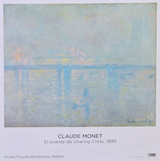 Claude Monet - "El puente de Charing Cross" cartel original editado por el museo Thyssen Bornemisza Madrid
