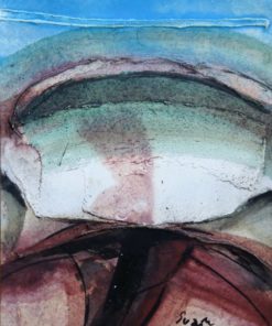 Antonio Suarez - "Bajo el cielo azul" pintura original técnica mixta cartulina