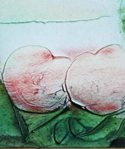 Antonio Suarez - "Bodegón con fruta" pintura original técnica mixta cartulina