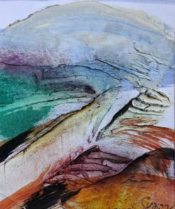 Antonio Suarez - "Cerca del Monte Pelado" pintura original técnica mixta cartulina