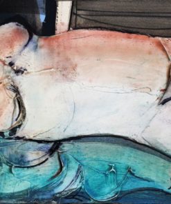 Antonio Suarez - "Esplendor en la hierba" pintura original técnica mixta cartulina