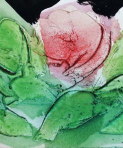 Antonio Suarez - "Florecer nocturno" pintura original técnica mixta cartulina