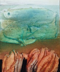 Antonio Suarez - "Flores emergentes" pintura original técnica mixta cartulina