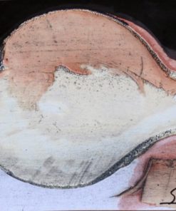 Antonio Suarez - "Formación rosa" pintura original técnica mixta cartulina