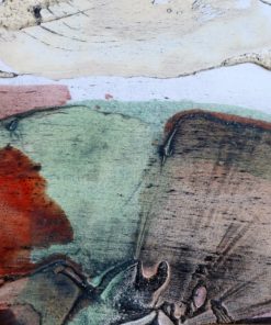 Antonio Suarez - "Formación sobre el cerro" pintura original técnica mixta cartulina