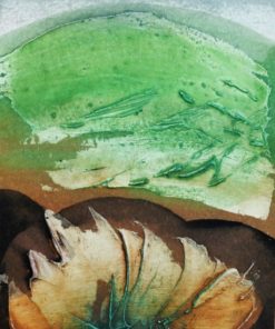 Antonio Suarez - "Frente al monte verde" pintura original técnica mixta cartulina