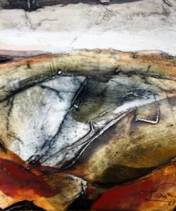 Antonio Suarez - "Paisaje de otoño" pintura original técnica mixta cartulina