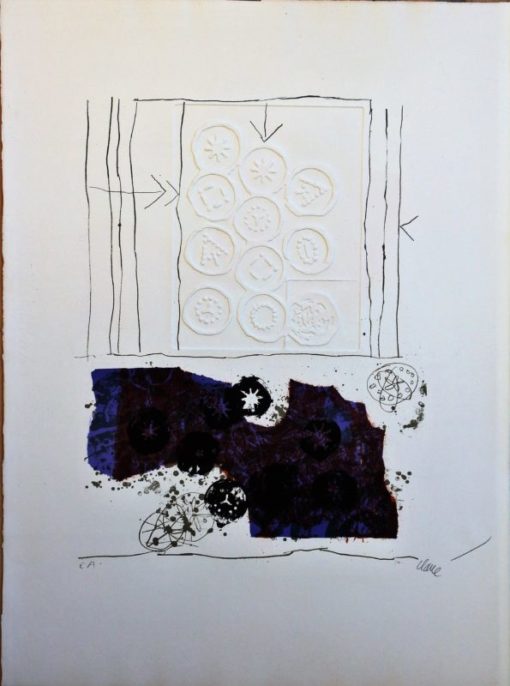 Antoni Clavé 1970 - "Trobadors VI" litografía con relieve