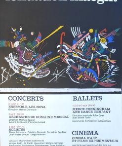 Vasily Kandinsky - "Nuits de la Fondation Maeght" cartel original edición litográfica editado para los conciertos de la Fondation Maeght