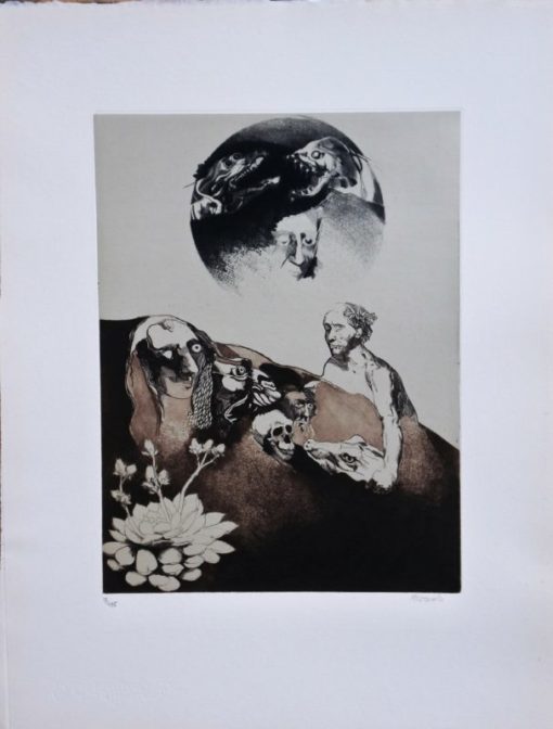 Antonio R. Marcoida - "Fábula de Polifemo y Galatea X" grabado aguafuerte y punta seca