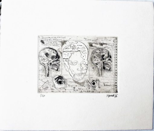 Firma ilegible - "Anatomías" grabado con relieve