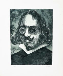 Luis Garcia Ochoa - "Quevedo" grabado aguafuerte