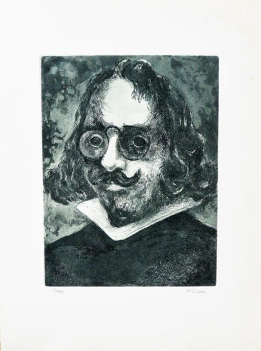 Luis Garcia Ochoa - "Quevedo" grabado aguafuerte