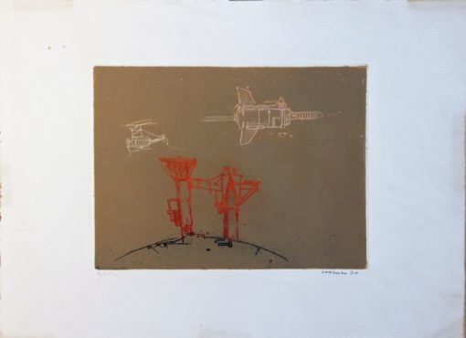 Antonio Lorenzo - "Nave espacial" grabado