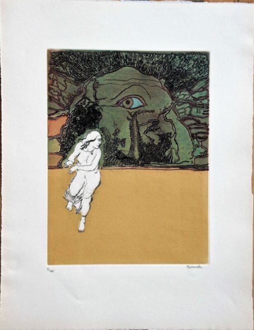 Antonio R. Marcoida - "Fábula de Polifemo y Galatea V" grabado aguafuerte y punta seca