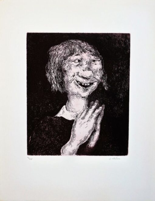 Luis García Ochoa - "El pupilaje del Domine Cabra VII" Grabado aguafuerte