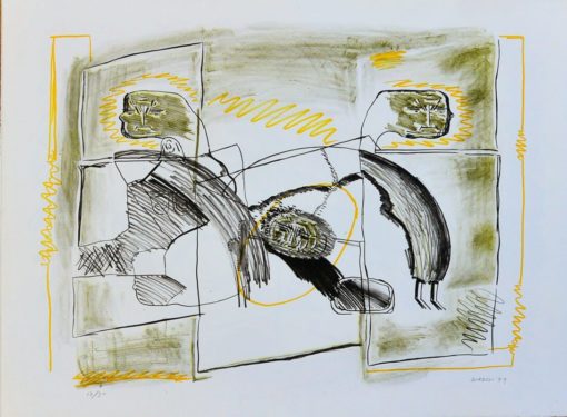 Luis Gordillo1979 - "La paz del hogar" litografía
