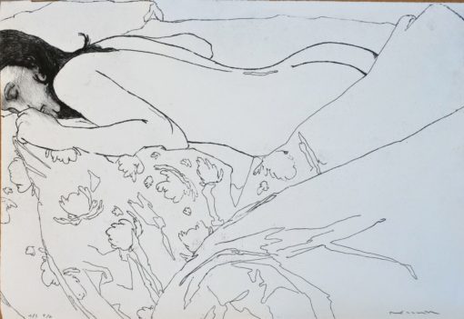 Fernando Bellver 1978 - "Joven desnuda durmiendo" grabado