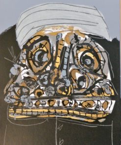 Antonio Saura 1973 - "Retrato imaginario de Rembrandt IV" serigrafía