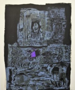 Antoni Clavé - "Noir, gris, violet" litografía