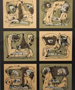 Antonio Saura - "Damero" litografia y zincografia