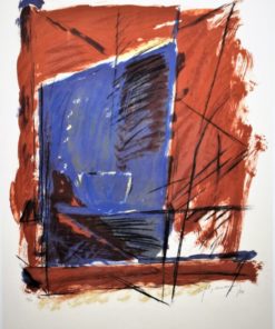 Albert Ràfols-Casamada 1984 - "A. L. Barcelona 84" Litografia color, enmarcado