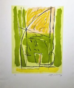 Albert Ràfols-Casamada 1988 "Terrasses - 3" Grabado color, enmarcado