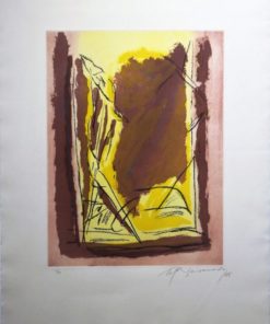 Albert Ràfols-Casamada 1988 - "Terrasses - 4" Grabado color, enmarcado