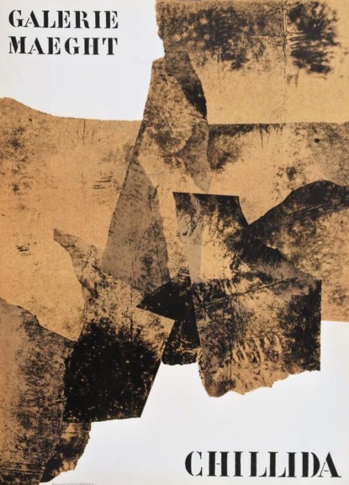Eduardo Chillida - "Exposición 1961" cartel original litográfico exposición en la Galerie Maeght Paris en 1961