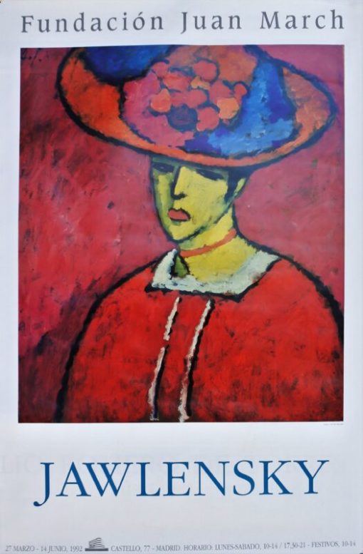 Alexei von Jawlensky - "Schokko" cartel original exposición en la Fundación Juan March en 1992