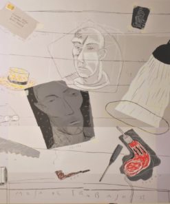 Fernando Bellver - "Mesa de trabajo II" serigrafia y collage