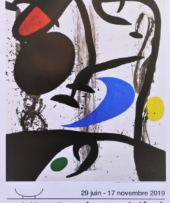 Joan Miró - "Le grand Tryptique noir" cartel original exposición Au-delà de la peinture en la Fondation Maeght
