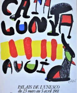 Joan Miró - "Catalunya avui" cartel original exposición en el Palais de l´Unesco en 1981