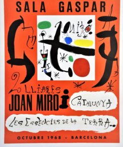 Joan Miró - "Les essències de la terra" cartel litográfico original exposición en galeria Sala Gaspar Barcelona en 1968