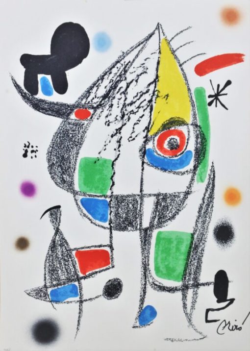 Joan Miró - "Maravillas con variaciones acrósticas en el jardín de Miró XX" litografia sobre papel Guarro