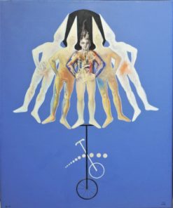 Luis V. Ortés - "Equilibristas" pintura original oleo y acrílico sobre lienzo