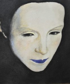 Luis V. Ortés - "La chica de Osaka - "dibujo original técnica mixta cartulina, enmarcado